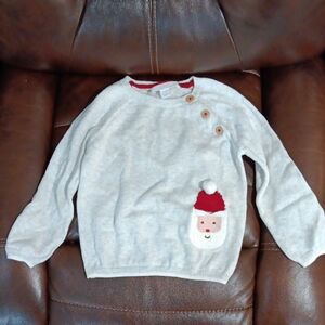 Kids Gray Santa Sweater